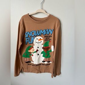 H&M snowman long sleeved t-shirt